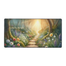 Guided by His Light Faith Desk Mat