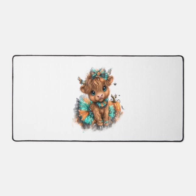 Alfrombrillas De Escritorio Halloween de la granja Highland Cow (Anverso)