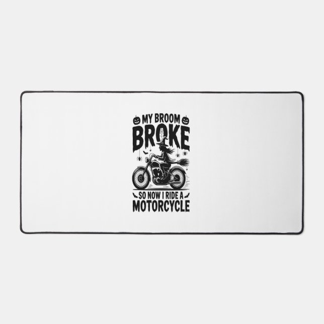Alfrombrillas De Escritorio Halloween de la motocicleta Witch Riding (Anverso)