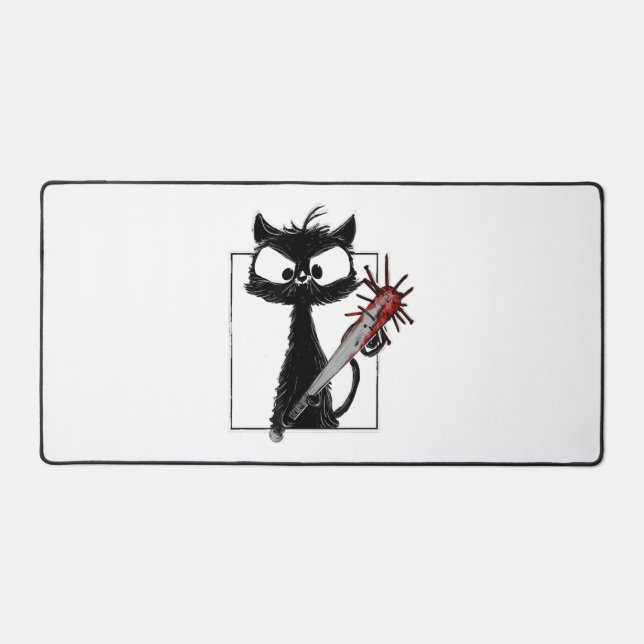 Alfrombrillas De Escritorio Halloween del Béisbol de Gato Negro (Anverso)