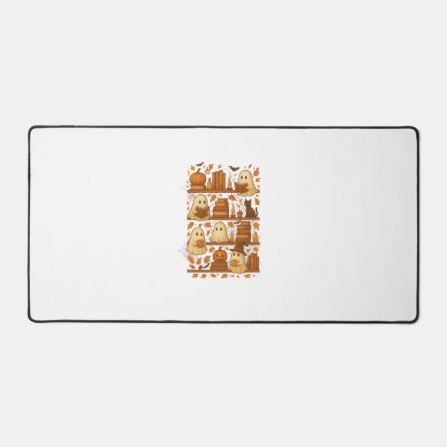Alfrombrillas De Escritorio Halloween Ghost Reading Books Lover (Anverso)