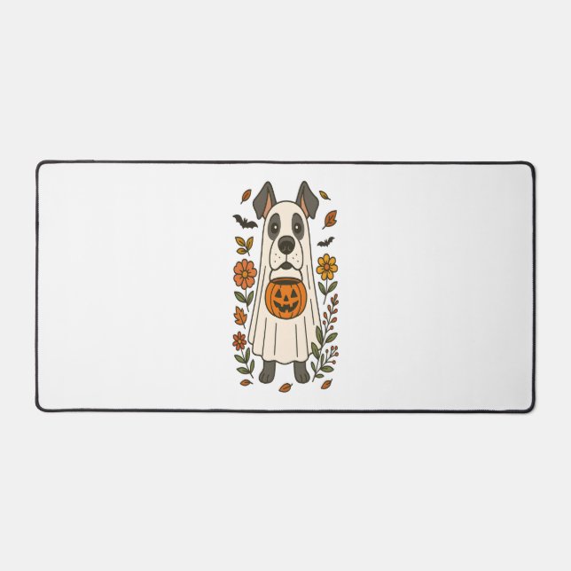 Alfrombrillas De Escritorio Halloween Great Dane Flowers (Anverso)