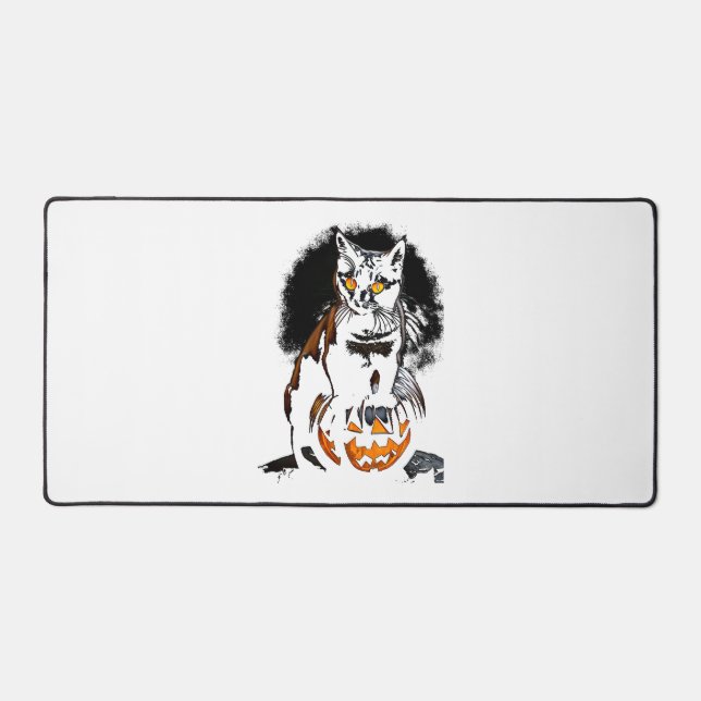 Alfrombrillas De Escritorio Halloween Pegatina de gato negro (Anverso)