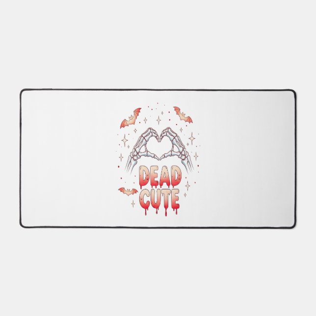 Alfrombrillas De Escritorio Halloween Skeleton Hands Heart, Bats & Blood (Anverso)