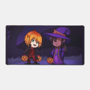 Alfrombrillas De Escritorio Halloween Witch and Vampire Chibi