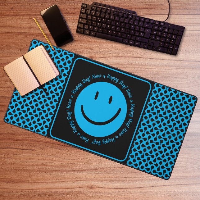 Alfrombrillas De Escritorio Happy Blue Smile Desk Mat (Subido por el creador)