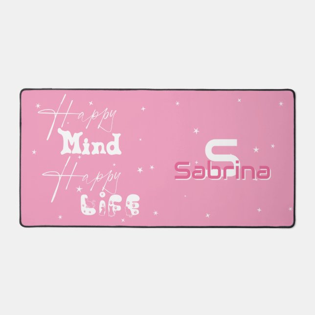 Alfrombrillas De Escritorio Happy Mind Happy Life Cum Desk Mat (Anverso)