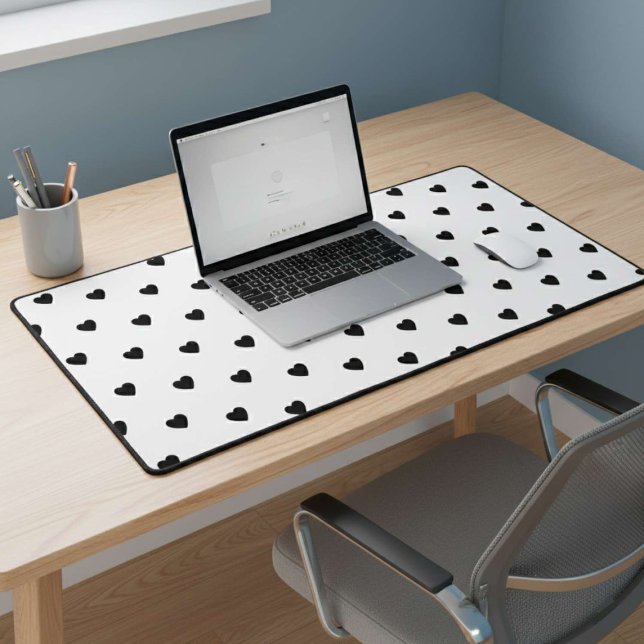 Alfrombrillas De Escritorio Happy Valentine’s Day Black Heart Design  (Subido por el creador)