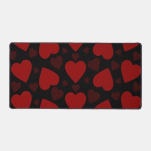 Alfrombrillas De Escritorio Hermoso patrón de corazón rojo en negro