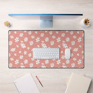 Alfrombrillas De Escritorio Hippie Floral Retro 70 Daisy Pink Home Office