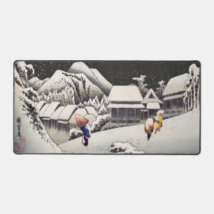 Alfrombrillas De Escritorio Hiroshige Utagawa - Nieve nocturna en Kanbara