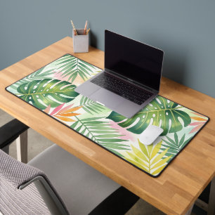 Alfrombrillas De Escritorio Hoja de Monstera Boho Acuarela Tropical