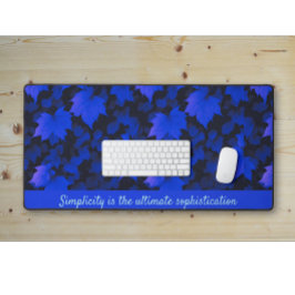 Alfrombrillas De Escritorio Hojas otoñales azules tranquilas