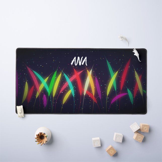 Alfrombrillas De Escritorio Hojas tiernas fluorescentes (Mesa para niños)