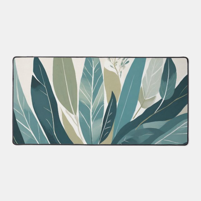 Alfrombrillas De Escritorio Hojas variadas en tonos verdes (Anverso)