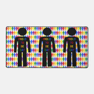 Alfrombrillas De Escritorio Hombre gay LGBTQ Silhouette y hombres arcoiris