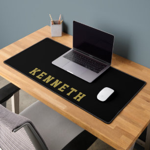 Alfrombrillas De Escritorio Hombres minimalistas personalizados de oro negro r