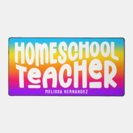 Alfrombrillas De Escritorio Homeschool Teacher | Text Design Rainbow Ombre