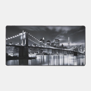 Alfrombrillas De Escritorio Horizonte de Nueva York Puente de Brooklyn monocro