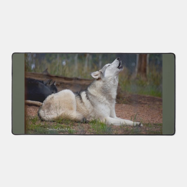Alfrombrillas De Escritorio Howling Wolf Desk Mat (Anverso)