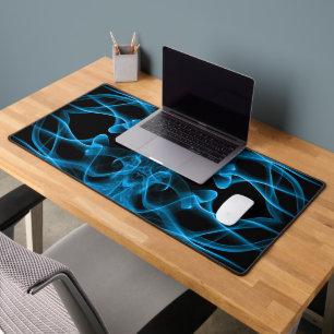 Alfrombrillas De Escritorio Humo Azul Simétrico Minimalista Negro