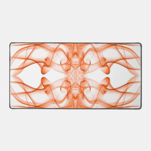 Alfrombrillas De Escritorio Humo Naranja Simétrico Minimalista Blanco