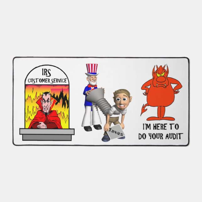 Alfrombrillas De Escritorio Humor gracioso de Chiste de IRS para taxista cómic (Anverso)