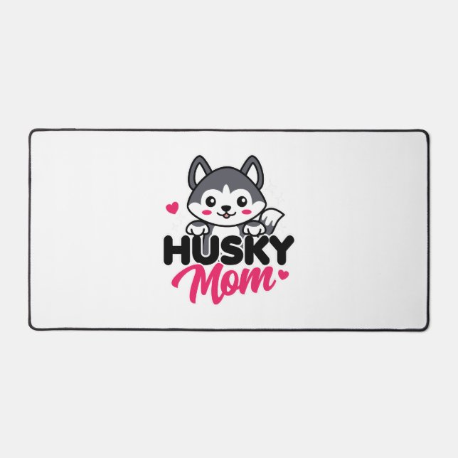 Alfrombrillas De Escritorio Husky Dog Mom Cute Kawaii Design (Anverso)