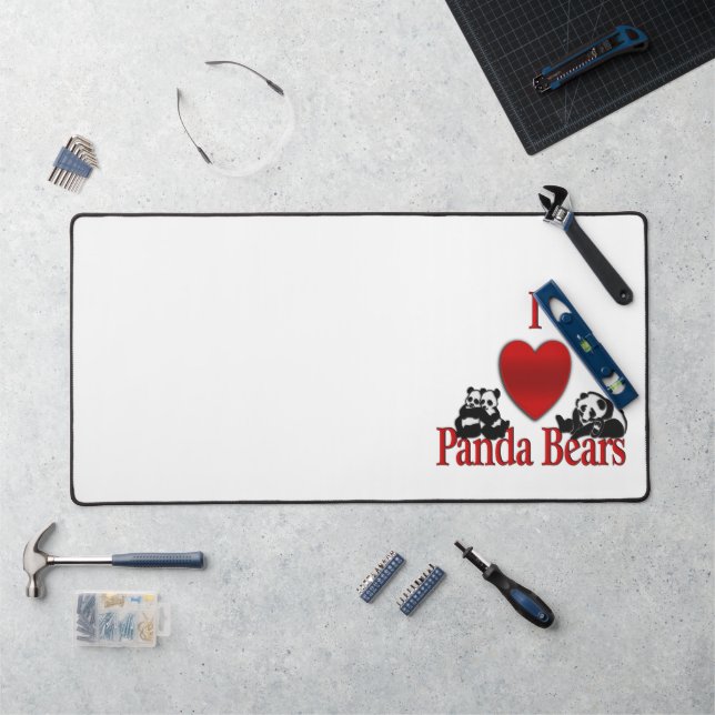 Alfrombrillas De Escritorio I Heart Panda Bears Fun (Puesto de trabajo)
