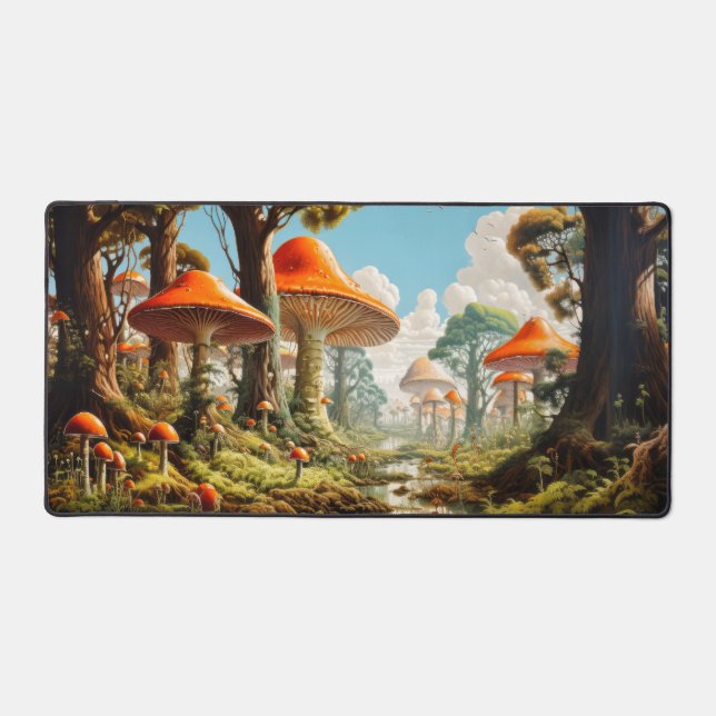 Alfrombrillas De Escritorio Ilustracion boscoso de hongos sobrepoblado (Anverso)