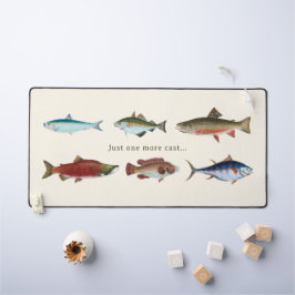 Alfrombrillas De Escritorio Ilustración Colorida de Pescado Antiguo