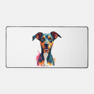 Alfrombrillas De Escritorio Ilustración de arte pop de retrato de perro colori