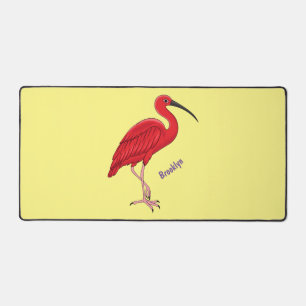 Alfrombrillas De Escritorio Ilustracion de pájaro ibis de escarlata personaliz