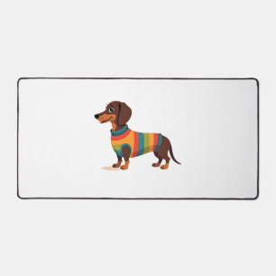 Alfrombrillas De Escritorio Ilustración de perro largo dachshund lindo con sué