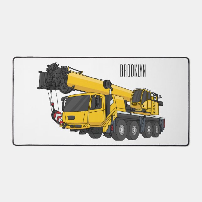 Alfrombrillas De Escritorio Ilustracion de personalizado de camiones Crane (Anverso)