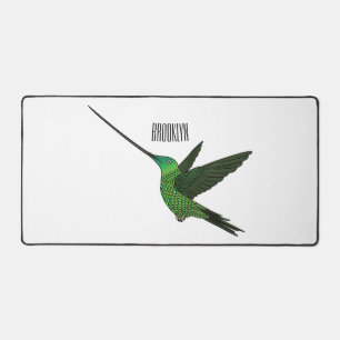 Alfrombrillas De Escritorio Ilustracion de personalizado de colibrí con moto d