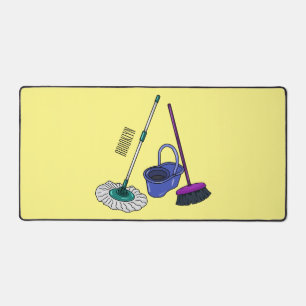 Alfrombrillas De Escritorio Ilustracion de personalizado de escobas y mopas