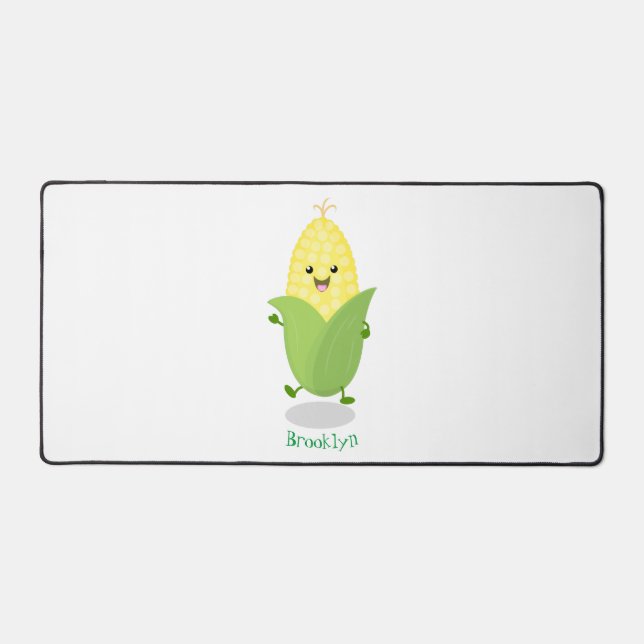 Alfrombrillas De Escritorio Ilustracion de personalizado de maíz feliz (Anverso)