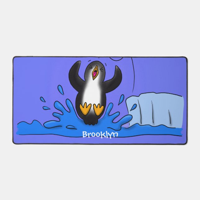 Alfrombrillas De Escritorio Ilustracion de personalizado de pingüino puenteado (Anverso)