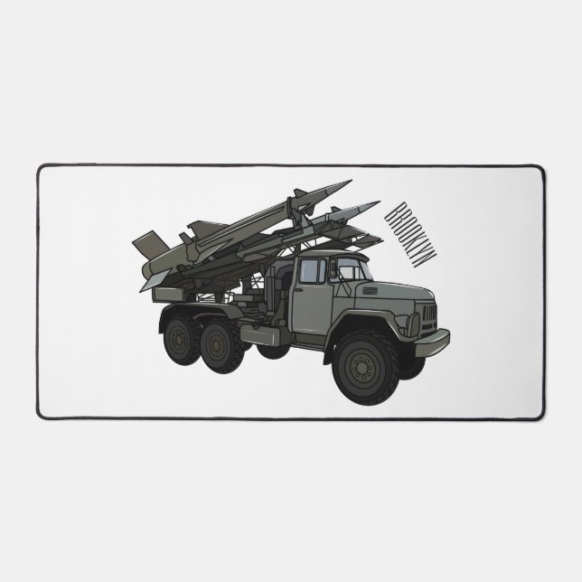 Alfrombrillas De Escritorio Ilustracion de personalizado de vehículos de misil (Anverso)