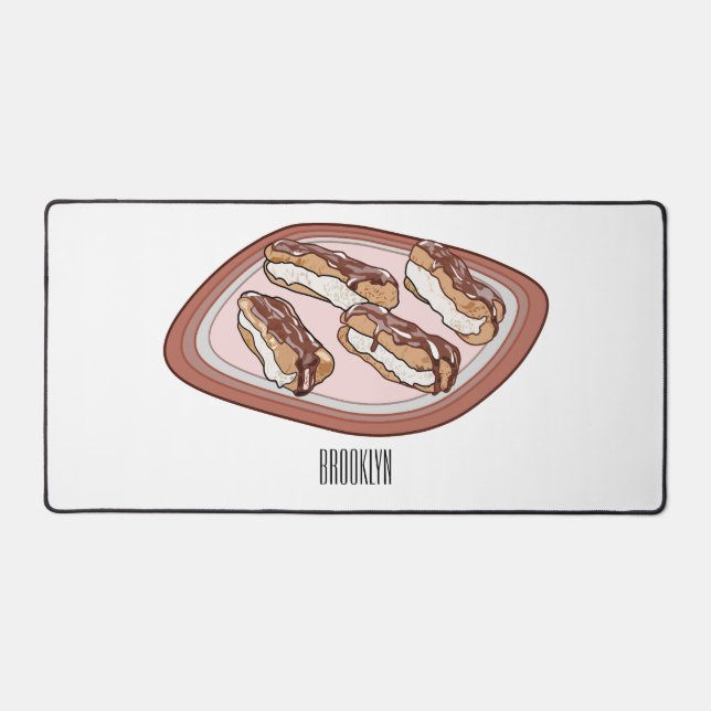 Alfrombrillas De Escritorio Ilustracion de personalizado eclair de chocolate (Anverso)