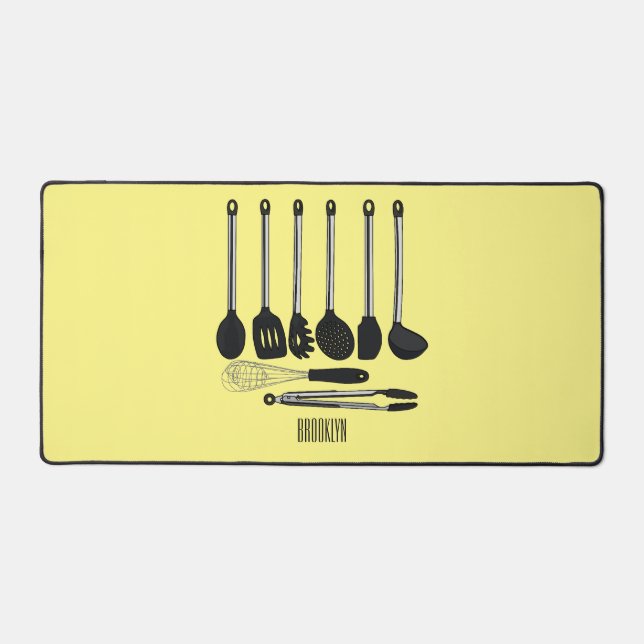 Alfrombrillas De Escritorio Ilustracion de personalizados utensiales de cocina (Anverso)