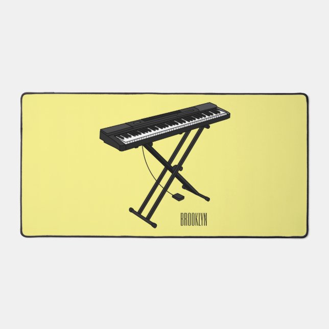 Alfrombrillas De Escritorio Ilustracion de piano personalizado de teclado (Anverso)