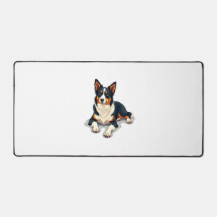 Alfrombrillas De Escritorio Ilustración de retrato de Border Collie tricolor v