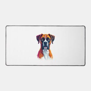 Alfrombrillas De Escritorio Ilustración de retrato de perro boxer vintage con