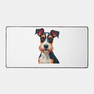 Alfrombrillas De Escritorio Ilustración de retrato de perro colorido vintage r
