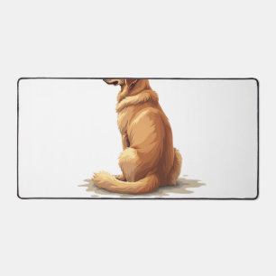 Alfrombrillas De Escritorio Ilustración de Retrovisor de Retriever Dorado para