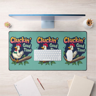 Alfrombrillas De Escritorio Ilustración divertida de pollo con un buen rato