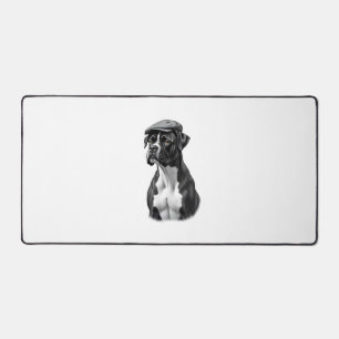 Alfrombrillas De Escritorio Ilustración Gráfica Monocroma de Boxer Antiguo con