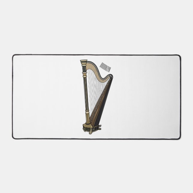 Alfrombrillas De Escritorio Ilustracion Harp personalizado (Anverso)